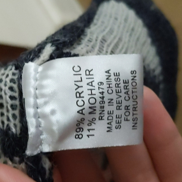 64 Sixty Five Mohair Blend Long Sleeve Open Front Boho Aztec Cardigan Size Med - Picture 5 of 10